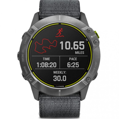 Garmin Enduro Steel with Gray UltraFit Nylon Strap (010-02408-00)