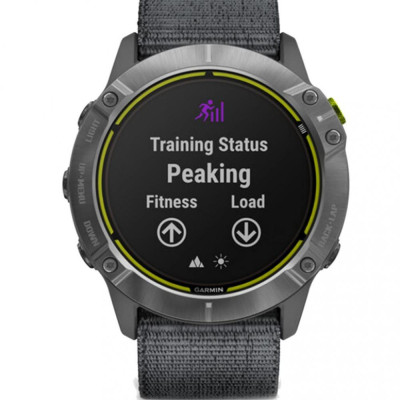 Garmin Enduro Steel with Gray UltraFit Nylon Strap (010-02408-00)