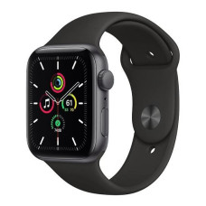 Apple Watch SE GPS 44mm Space Gray Aluminum Case w. Deep Navy Sport B. (MYE32)