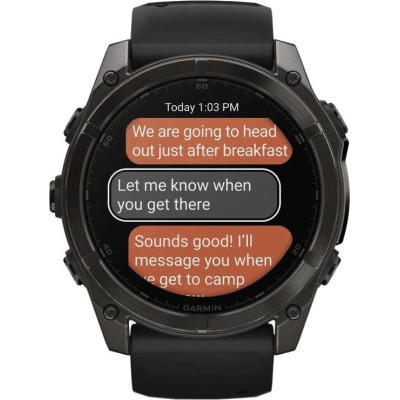 Garmin Fenix 8 51mm AMOLED Sapphire Carbon Gray DLC Titanium w. Black/Pebble Gray S. Band (010-02905-20/21)