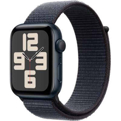 Apple Watch SE 2 GPS 44mm Midnight Aluminium Case w. Ink Sport Loop (MXEP3)