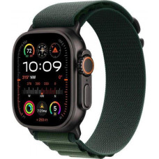 Apple Watch Ultra 2 GPS + Cellular 49mm Black Titan. Case w. Dark Green Alpine Loop - Medium (MX4R3)