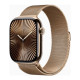 Apple Watch Series 10 GPS + Cellular 46mm Gold Titanium Case w. Gold Milanese Loop - S/M (MC7T4)