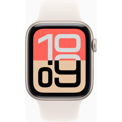 Apple Watch SE 3 GPS 44mm Starlight Alu. Case w. Starlight S. Band - M/L (MEHJ4)