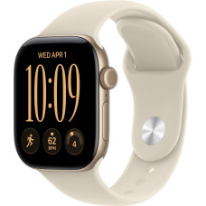 Apple Watch Series 12 GPS 42mm Light Gold Aluminum Case with Sand Sport Band S/M (MJED4)