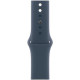 Apple Watch SE 2 GPS 44mm Silver Aluminium Case w. Denim Sport Band - S/M (MXEQ3)
