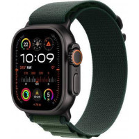 Apple Watch Ultra 2 GPS + Cellular 49mm Black Titan. Case w. Dark Green Alpine Loop - Small (MX4Q3)