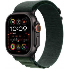 Apple Watch Ultra 2 GPS + Cellular 49mm Black Titan. Case w. Dark Green Alpine Loop - Small (MX4Q3)