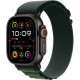 Apple Watch Ultra 2 GPS + Cellular 49mm Black Titan. Case w. Dark Green Alpine Loop - Small (MX4Q3)
