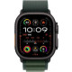 Apple Watch Ultra 2 GPS + Cellular 49mm Black Titan. Case w. Dark Green Alpine Loop - Small (MX4Q3)