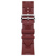 Apple Watch Hermes Series 9 GPS + Cellular, 45mm Silver Stainless Steel Case with Rouge H Kilim Single Tour (MRQP3 + MTJ13)