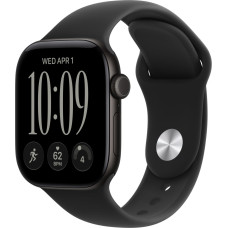 Apple Watch Series 12 GPS 42mm Black Aluminum Case with Black Sport Band S/M (MJEA4)