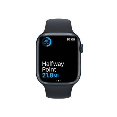 Apple Watch Series 7 GPS + Cellular 45mm Midnight Aluminum Case w. Midnight S. Band (MKJ73)