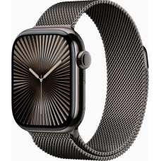 Apple Watch Series 10 GPS + Cellular 42mm Slate Titanium Case w. Slate Milanese Loop (MX053)
