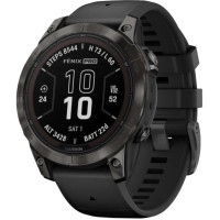 Garmin Fenix 7S Pro Solar Carbon Gray with Black Silicone (010-02776-54)