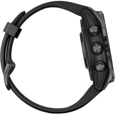 Garmin Fenix 7S Pro Solar Carbon Gray with Black Silicone (010-02776-54)