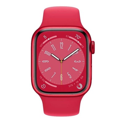 Apple Watch Series 8 GPS 41mm PRODUCT RED Aluminum Case w. PRODUCT RED S. Band - S/M (MNUG3)