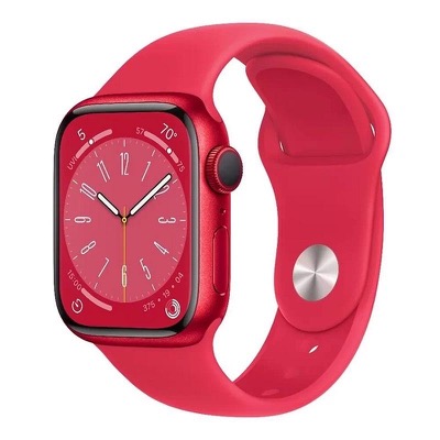 Apple Watch Series 8 GPS 41mm PRODUCT RED Aluminum Case w. PRODUCT RED S. Band - S/M (MNUG3)