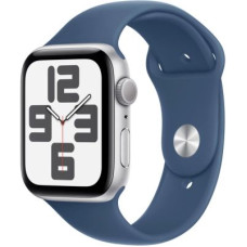Apple Watch SE 2 GPS 44mm Silver Aluminium Case w. Denim Sport Band - M/L (MXER3)