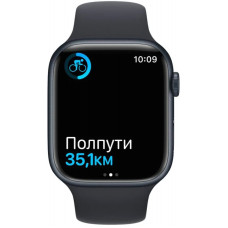 Apple Watch Series 7 GPS 45mm Midnight Aluminum Case With Midnight Sport Band (MKN53)