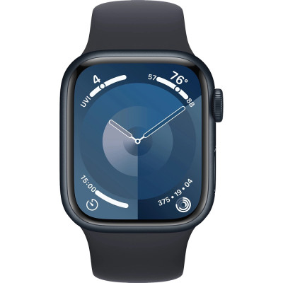 Apple Watch Series 9 GPS + Cellular 45mm Midnight Aluminum Case w. Midnight Sport Band - S/M (MRMC3)