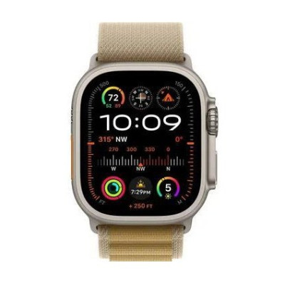 Apple Watch Ultra 2 GPS + Cellular 49mm Natural Titan. Case w. Tan Alpine Loop - Large (MX4H3)