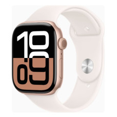 Apple Watch Series 10 GPS + Cellular 46mm Rose Gold Alu. Case w. Light Blush Sport Band - S/M (MWY63)