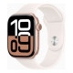Apple Watch Series 10 GPS + Cellular 46mm Rose Gold Alu. Case w. Light Blush Sport Band - S/M (MWY63)