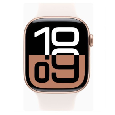Apple Watch Series 10 GPS + Cellular 46mm Rose Gold Alu. Case w. Light Blush Sport Band - S/M (MWY63)
