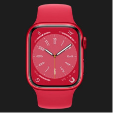 Apple Watch Series 8 GPS 41mm PRODUCT RED Aluminum Case w. PRODUCT RED S. Band - M/L (MNUH3)