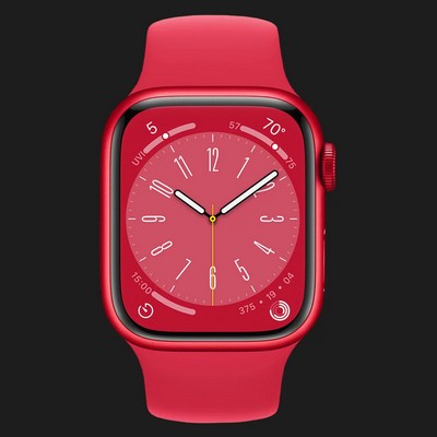 Apple Watch Series 8 GPS 41mm PRODUCT RED Aluminum Case w. PRODUCT RED S. Band - M/L (MNUH3)