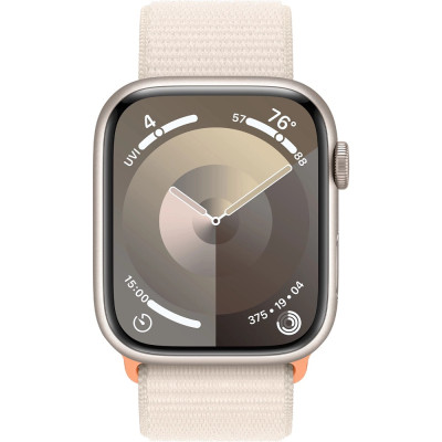 Apple Watch Series 9 GPS + Cellular 41mm Starlight Alu. Case w. Starlight S. Loop (MRHQ3)