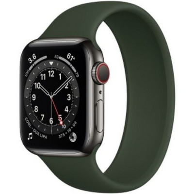 Apple Watch Series 6 GPS + Cellular 44mm Gold Stainless Steel Case w. Cyprus Green Sport B. (M07N3/M09F3)