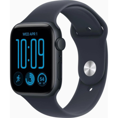 Apple Watch SE 3 GPS 40mm Midnight Aluminium Case with Navy Blue Sport Band S/M (MJKY4RK/A)