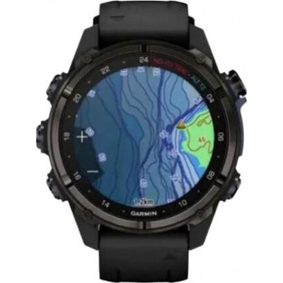 Garmin Descent Mk3i – 43 mm Carbon Gray DLC Titanium w. Black Silicone Band (010-02753-10/11)
