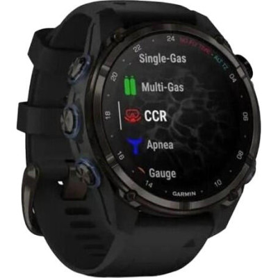Garmin Descent Mk3i – 43 mm Carbon Gray DLC Titanium w. Black Silicone Band (010-02753-10/11)