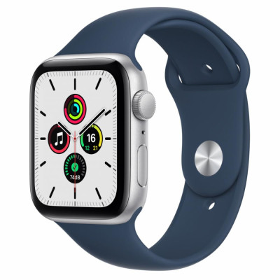 Apple Watch SE GPS 40mm Silver Aluminum Case w. Abyss Blue S. Band (MKNY3)