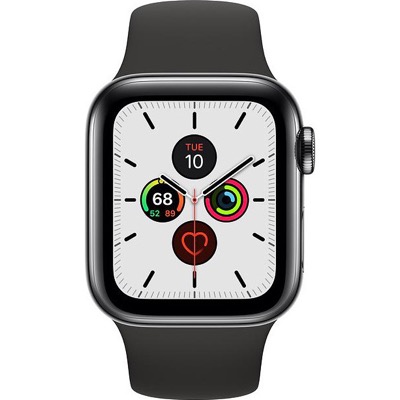 Apple Watch Series 5 LTE 40mm Space Black Steel w. Black b.- Space Black Steel (MWWW2)