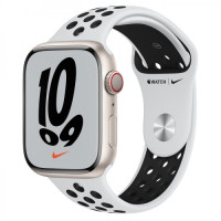 Apple Watch Nike Series 7 LTE 45mm Starlight A. Case w. Pure P./Black Nike S. Band (MKJK3)