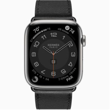 Apple Watch Hermes Series 8 45mm Graphite Stainless Steel with Noir Single Tour (MNNY3 + MX2R2)
