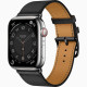 Apple Watch Hermes Series 8 45mm Graphite Stainless Steel with Noir Single Tour (MNNY3 + MX2R2)