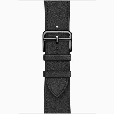 Apple Watch Hermes Series 8 45mm Graphite Stainless Steel with Noir Single Tour (MNNY3 + MX2R2)