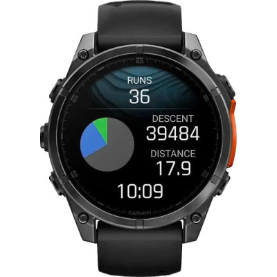 Garmin Fenix 8 47mm AMOLED Slate Gray with Black Silicone Band (010-02904-00)