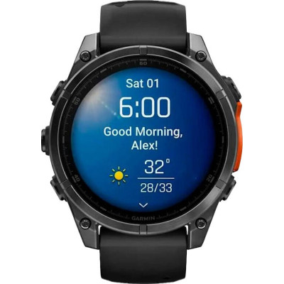 Garmin Fenix 8 47mm AMOLED Slate Gray with Black Silicone Band (010-02904-00)