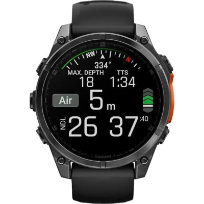 Garmin Fenix 8 47mm AMOLED Slate Gray with Black Silicone Band (010-02904-00)
