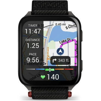 Garmin Venu X1 Black with Slate Titanium Caseback and Black ComfortFit Nylon Band (010-02980-00/02)