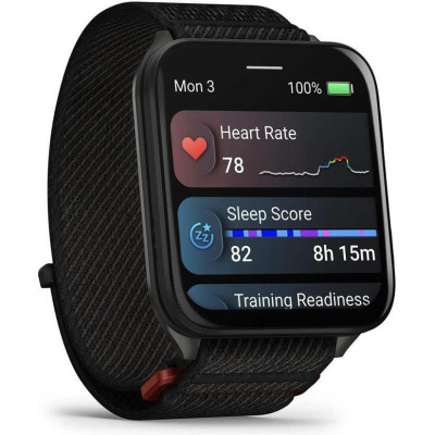 Garmin Venu X1 Black with Slate Titanium Caseback and Black ComfortFit Nylon Band (010-02980-00/02)