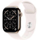 Apple Watch Series 11 GPS + Cellular 42mm Gold Titanium Case with Light Blush Sport Band - S/M (MF8W4)