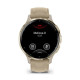 Garmin Venu 3 Soft Gold S. Steel Bezel w. French Gray Case and Leather Band (010-02785-55)