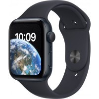Apple Watch SE 2 GPS 44mm Midnight Aluminum Case with Midnight Sport Band (MNK03)